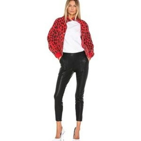 Blank NYC Women's The Bond  Carbon Vegan Leather Pants Size 25 NWOT - Picture 1 of 11